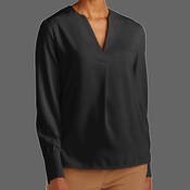 Women's Open Neck Satin Blouse