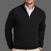 Cotton Stretch 1/4 Zip Sweater