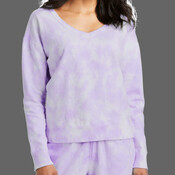 Women's Beach Wash ® Cloud Tie Dye V Neck Sweatshirt