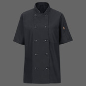 Women's Mimix™ Short Sleeve Chef Coat with OilBlok