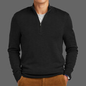 Washable Merino Birdseye 1/4 Zip Sweater