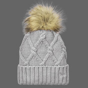 Faux Fur Pom Beanie
