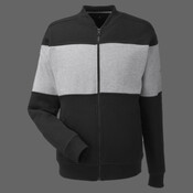 Unisex Anchor Fleece Colorblocked Bomber Jacket