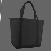 XL Zippered Cotton Canvas Resort Tote