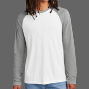 Unisex Tri Blend Long Sleeve Colorblock Raglan