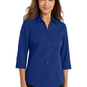 Ladies 3/4 Sleeve Carefree Poplin Shirt