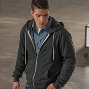 Unisex Retro Heather Full-Zip Hooded Sweatshirt